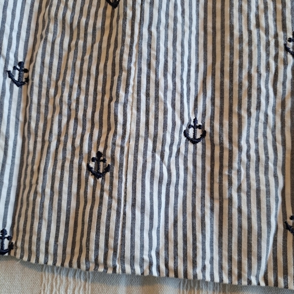 Cynthia Rowley women's size 8 blue and white seersucker lined dress nautical NWT - Picture 2 of 7